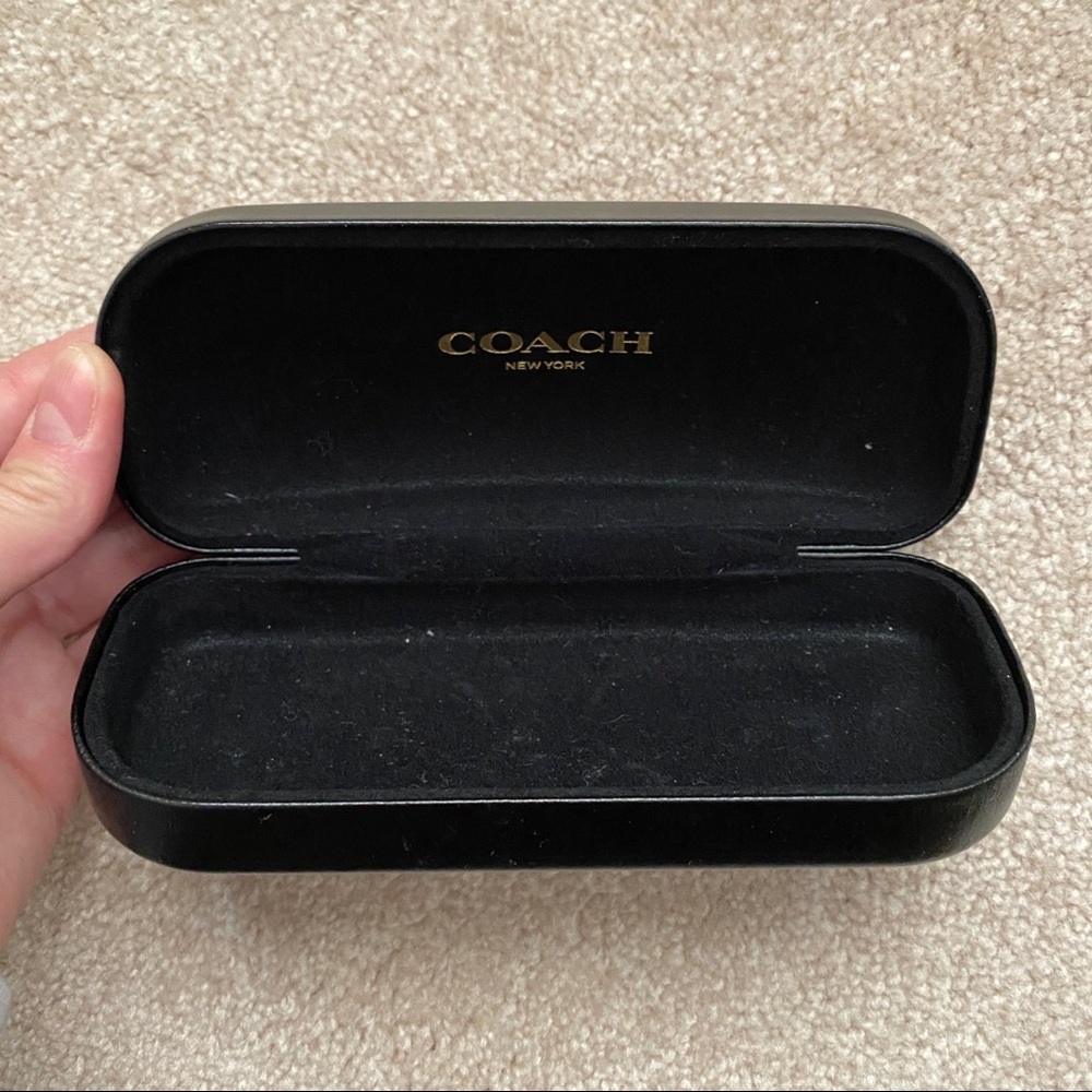 Black leather Coach sunglasses case - Picture 6 of 7